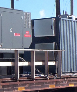 2 STA 800A boxes mounted for two generators on a railway car for a mining camp.